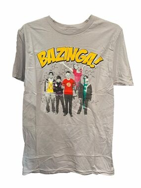The Big Bang Theory “Bazinga!” Graphic T-Shirt Gray Men’s Size M